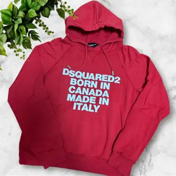 컨디션 최상 크에어드 dsquared2 후드티 빨간색 속기모