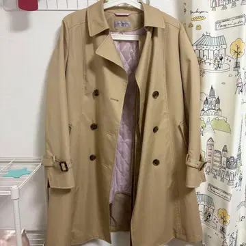 AOKI 레미유 트렌치코트 베이지 M 사이즈 라이너 포함 벨트 포함