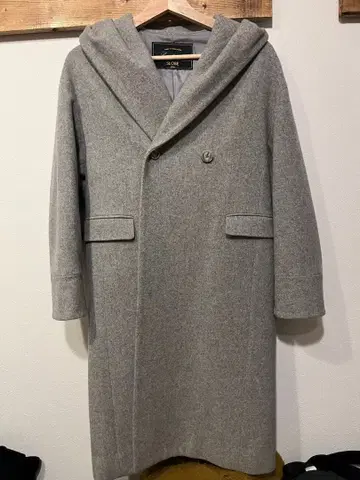 SLOBE IENA 후드 부착 울 코트 그레이