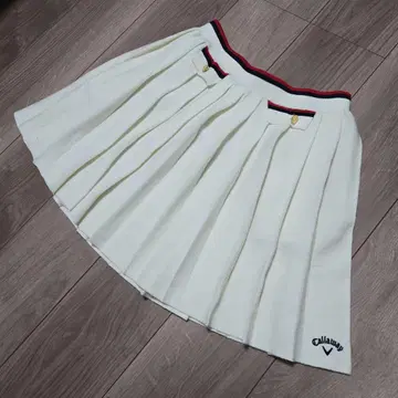 Callaway 화이트 플리츠 스커트 M 사이즈