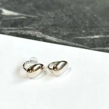 미사용 실버 쥬에테 드롭 귀찌