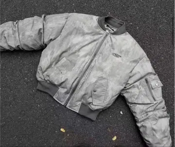 [ 클리닝 완료 ] 그레이 MA-1 다운 자켓 y2k