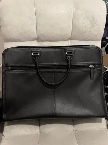 블랙 가죽 비즈니스 백