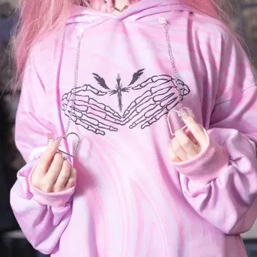 kuua x ACDC RAG 콜라보 후드티