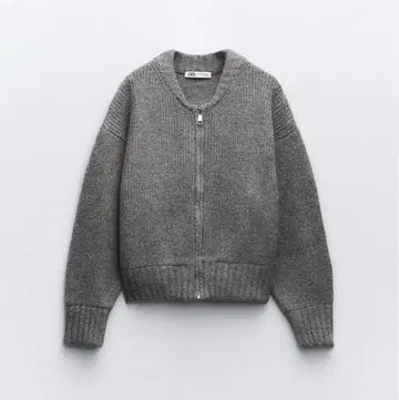 미사용 자라 니트 봄버 자켓