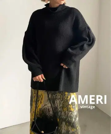 [새상품급] AMERI 오버 사이즈 퍼프 슬리브 니트