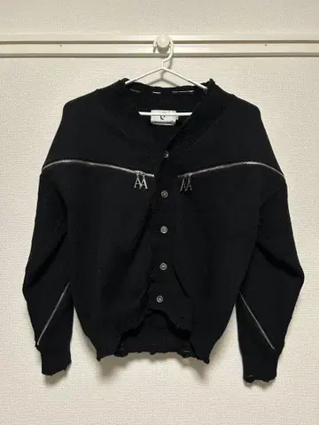 한국 남성용 가디건 블랙