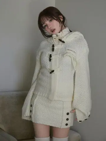 andmary AM1613 Cable knit jacket set up