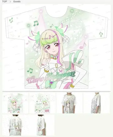 너와 아이돌 프리큐어 큐어즈 큔 프리룬 풀 그래픽 T셔츠