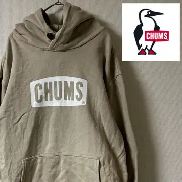 CHUMS (참스) 싸개 단추 풀오버 후디/M/베이지