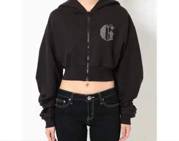 gyda g bijou 숏 맨투맨 zip up 후드티