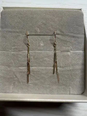 K10 슬림 스트레이트 바 링 귀걸이