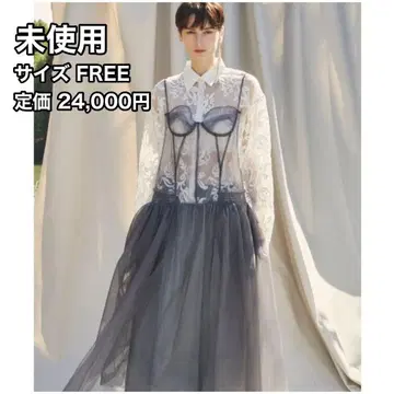 LA BELLE ETUDE 로우웨스트 뷔스티에 원피스 튤 드레스