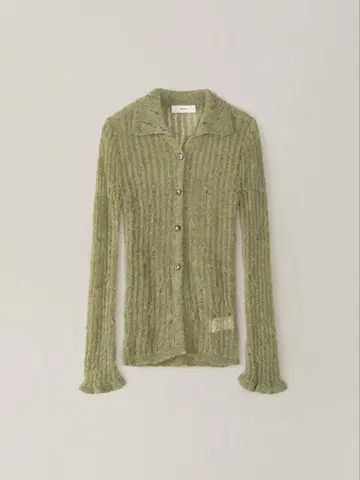 미사용 새상품 OHOTORO Feather Damage Cardigan