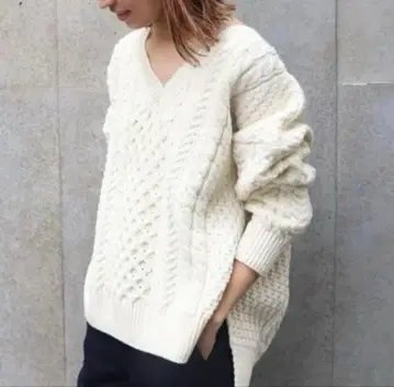 FRAMeWORK aran 케이블 V 풀오버