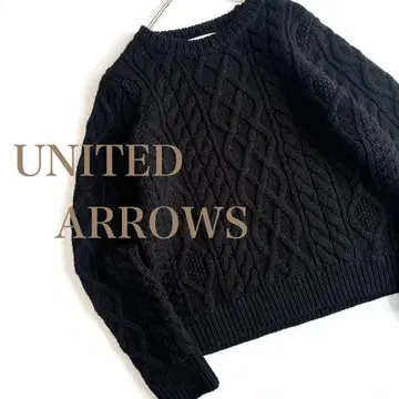 유나이티드 애로우즈 니트 크루넥 풀오버 케이블 니트