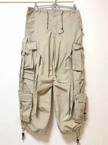 GS UK 테크노 팬츠 테크 레이브 Y2K 밀리터리 파라슈트 팬츠