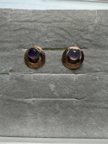 츠츠미 K 10 라이트 자수정 귀걸이