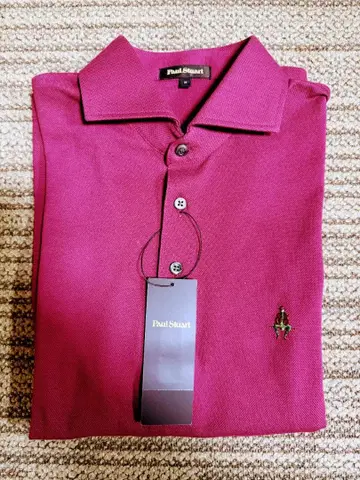 Paul Stuart 빨간색 피케 셔츠 M 새상품 16500엔