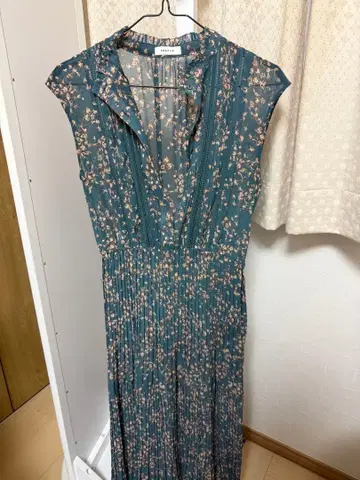 FRAY I.D 꽃무늬 블루 원피스 S 사이즈