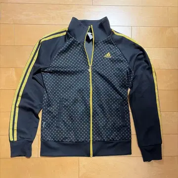 adidas 도트 무늬 집업 자켓 골드 S사이즈