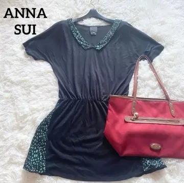 ANNA SUI 안나수이 원피스 미니 짧은 기장 튜닉 반팔 실크