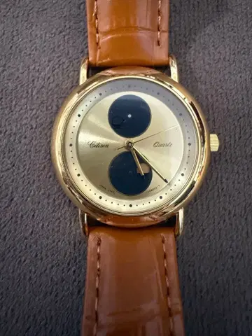 Citizen 문사인 쿼츠 손목시계 Moon Sign 시티즌