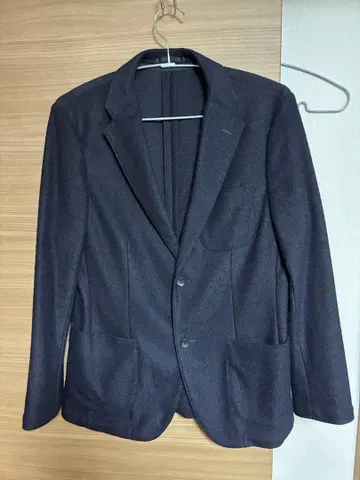 네이비 테일러드 자켓 울 혼방
