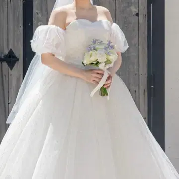 웨딩 드레스 퍼프 슬리브 부착 소매