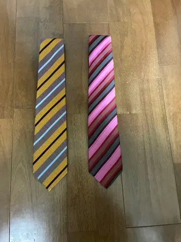 BOSS 스트라이프 넥타이 2개 세트