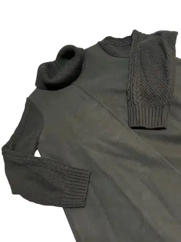 새상품급 dinos soclose, 니트 디자인 원피스 울 혼방 블랙