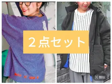 니코앤드 misayo 2세트 밀리 아우터 배색 돌 풀오버