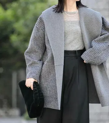 새상품급 어반 리서치*리버 오버 하프 코트 그레이