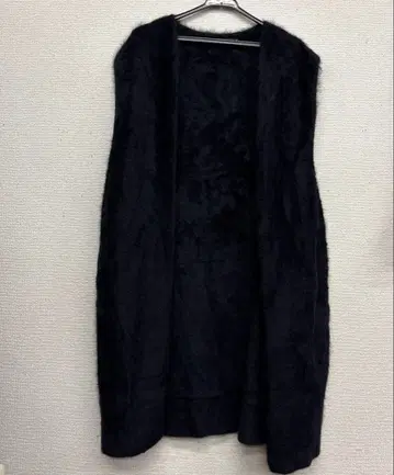 DRESSLAVE 두꺼운 원단 니트 베스트 롱 기장 블랙 베스트