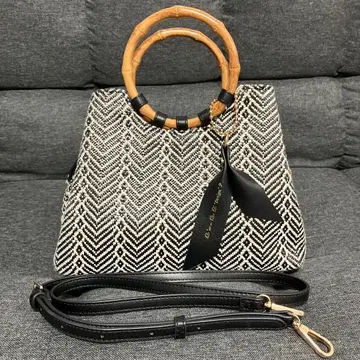 cache cache/뱀부 핸들 백