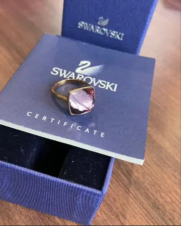 SWAROVSKI 스와로브스키 반지 [ 9호 ] 퍼플 스퀘어