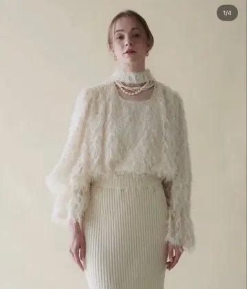 acka 초커 프린지 블라우스