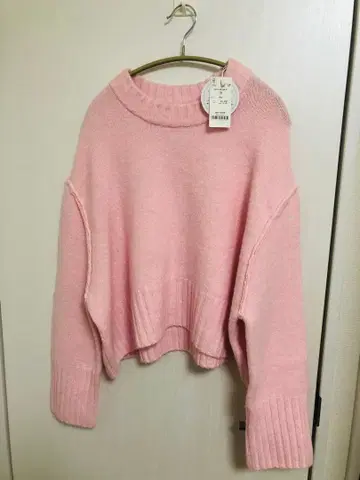 소프트 내추럴 벚꽃 핑크 니트 스웨터 새상품