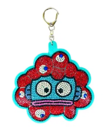 [택 포함 새상품 미개봉] 먀쿠먀쿠 키라키라 가죽 키링 한교동