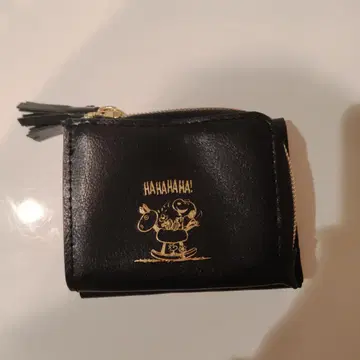 Peanuts 3단 폴더형 지갑 블랙 컬러