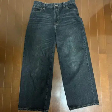 WETTEMPT 오버다이 와이드 데님 팬츠