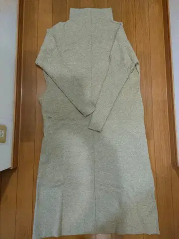야마다야 긴팔 니트 원피스 베이지