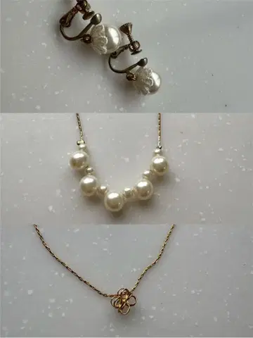 목걸이 x 2 귀찌 세트