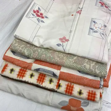 6833 기모노 종합 세트 리메이크  무늬 동백 격자 무늬