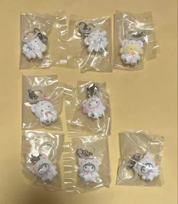 산리오 메지루시 액세서리 후와후와 스노우 키티 시나몬 마이멜로디 8개