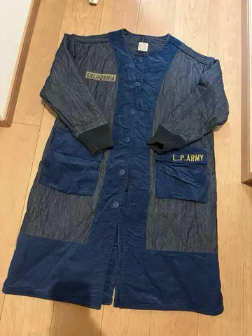 라임 잉크 데님 롱 코트