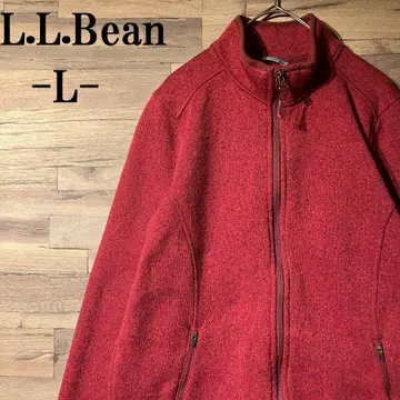 L.L.Bean 플리스 빨간색/와인 레드/크림슨/집업 사이즈 L