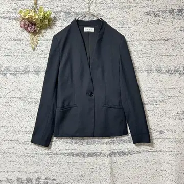 플라스테 노카라 자켓 다크 그레이 S 린넨 혼방 PLST 백 오픈