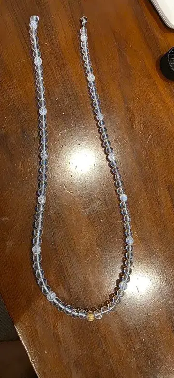 목걸이 수정 크러쉬 수정 루틸 쿼츠 60cm