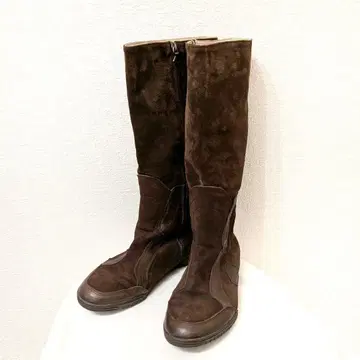 [ 새상품급 ] PUMA 브라운 스웨이드 롱 겨울 여성용 부츠